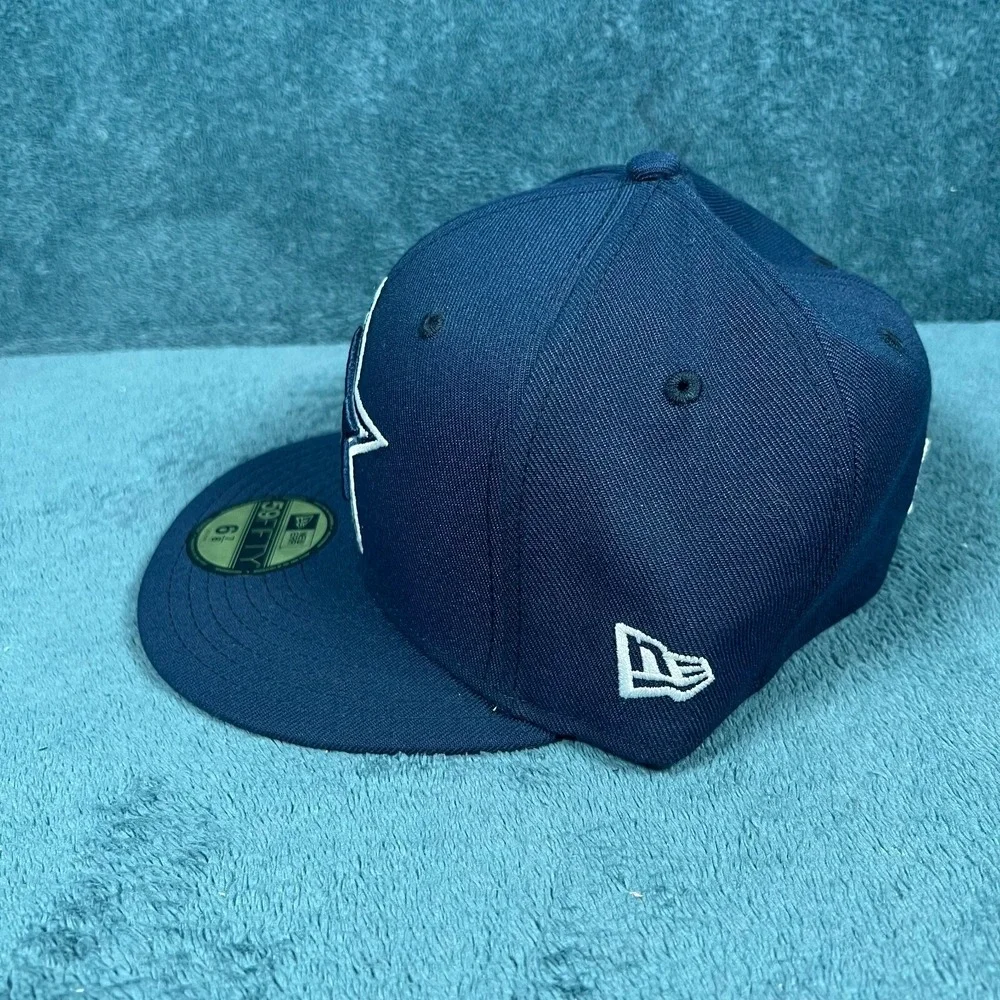New Era 59FIFTY Navy‎ Dallas Cowboys Embroidered Logo NFL Fitted Hat 6 7/8